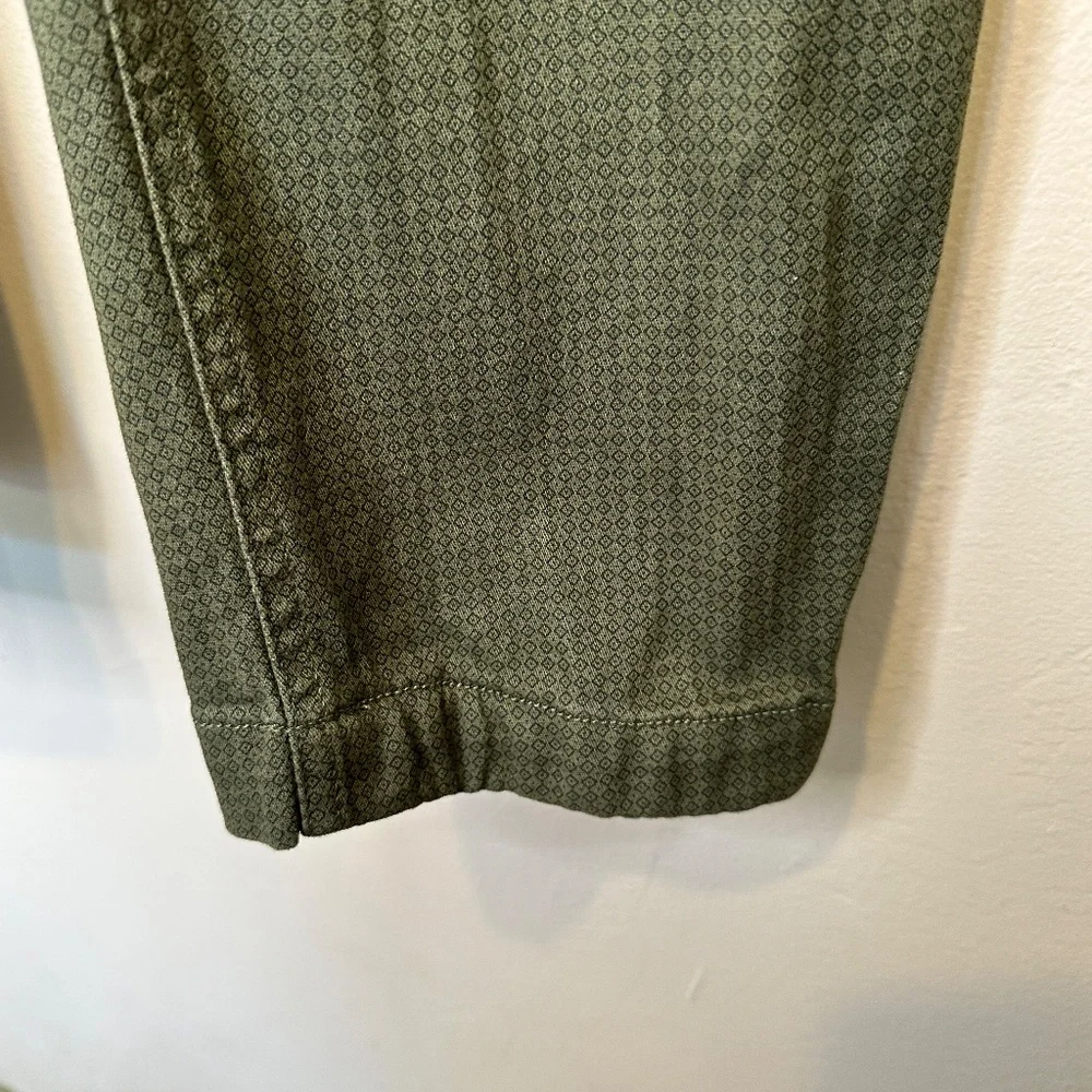 Raw Yarn | Geo Drawstring Elastic Waistband Pockets Ankle Snaps Pull On Pants